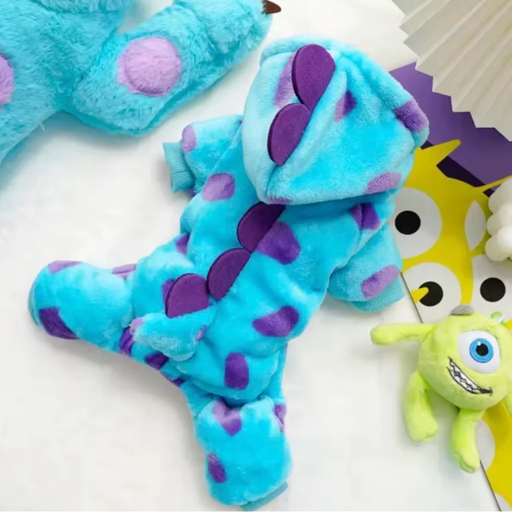 Disney Inspired Monsters inc Sully Sulley Dog Cat Costume Dinosaur Hooded Coot